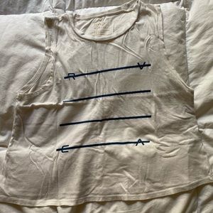 RVCA cropped white tank